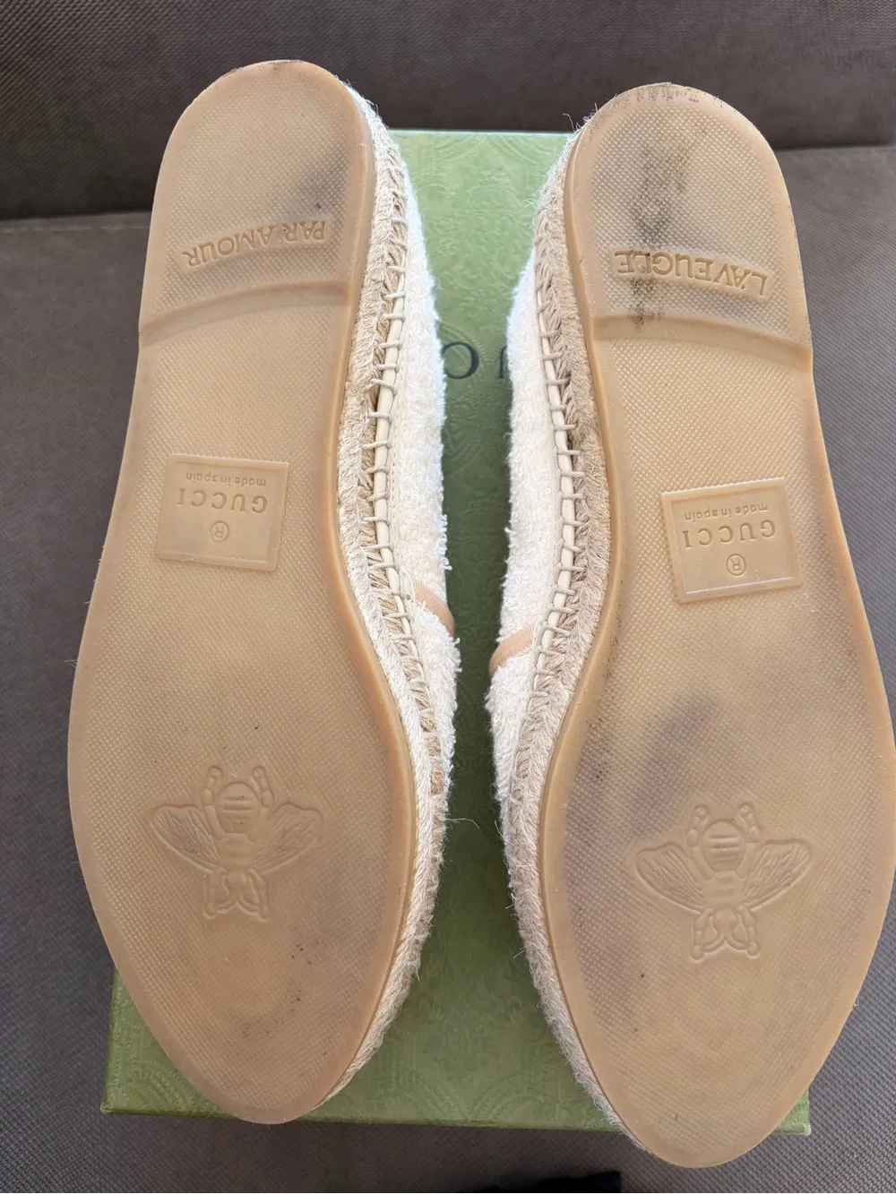 Gucci Cream Terrycloth Espadrille 38.5